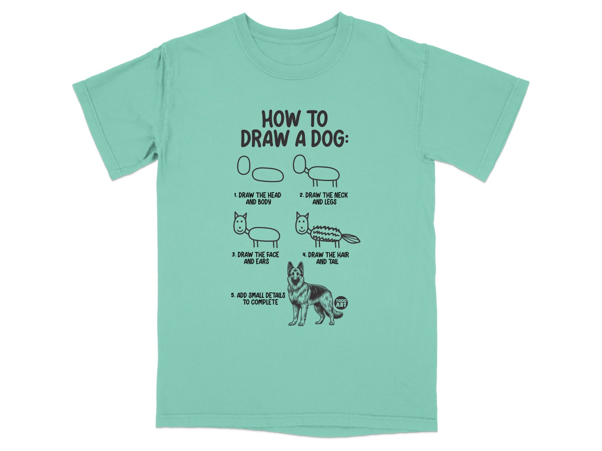 How to Draw a Dog Step-by-Step Guide T-shirt