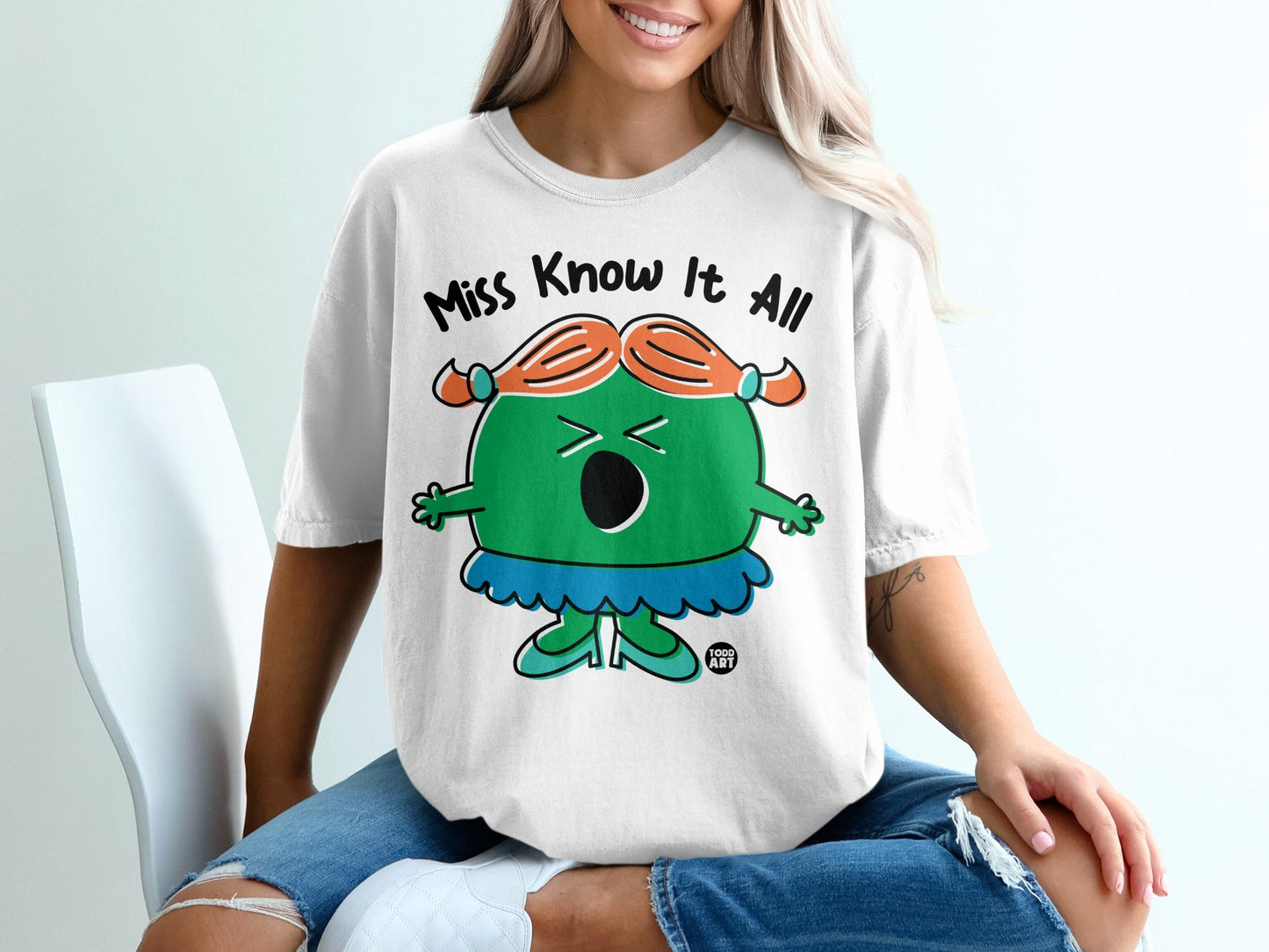 Miss Know It All Graphic Tee Fun Casual Wear