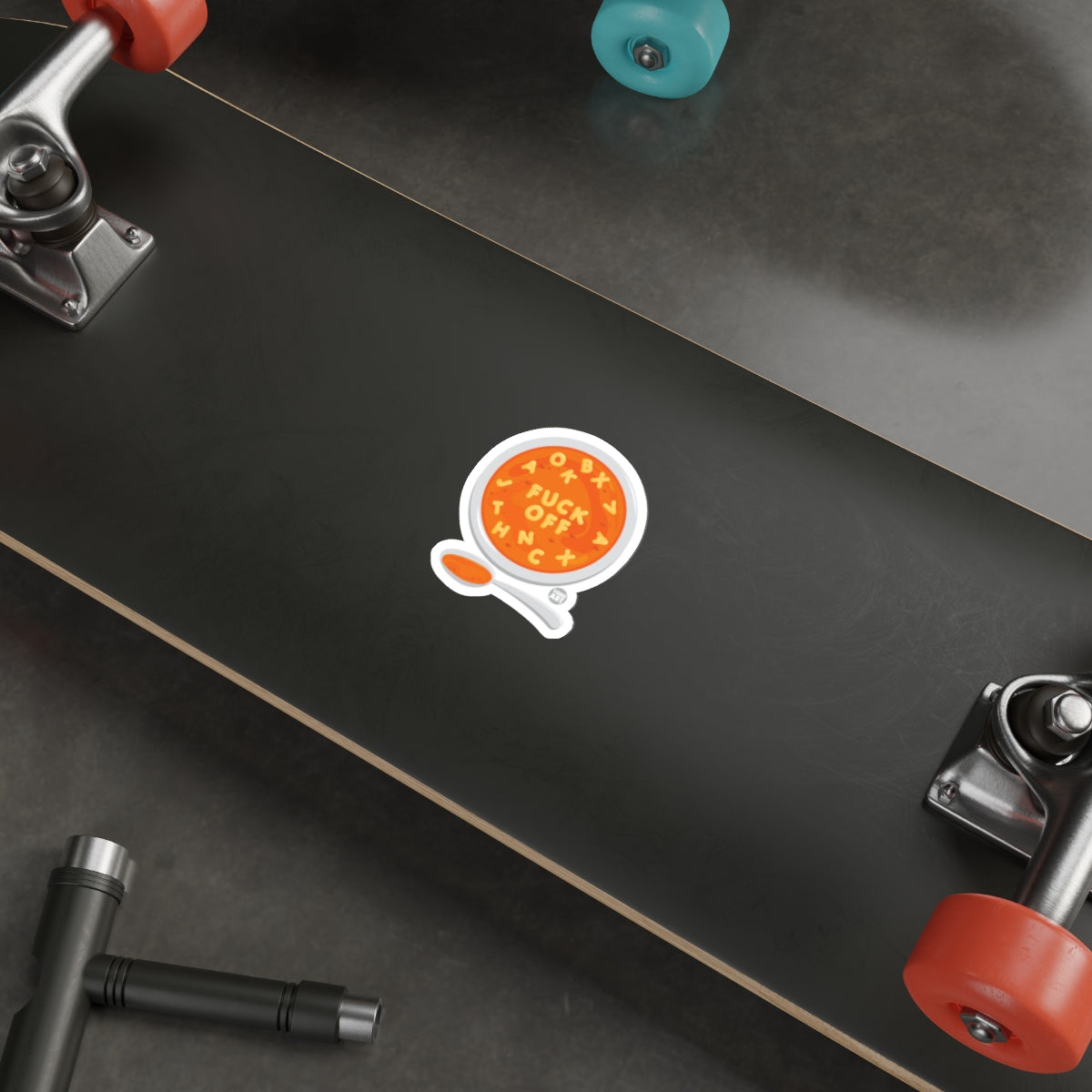 Fun and Bold 'F*** Off' Skateboard Sticker for Attitude
