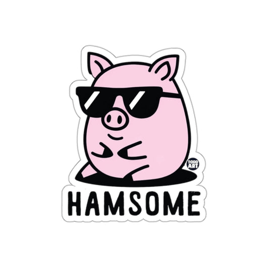 Hamsome Pig with Shades Cute Animal Funny sticker