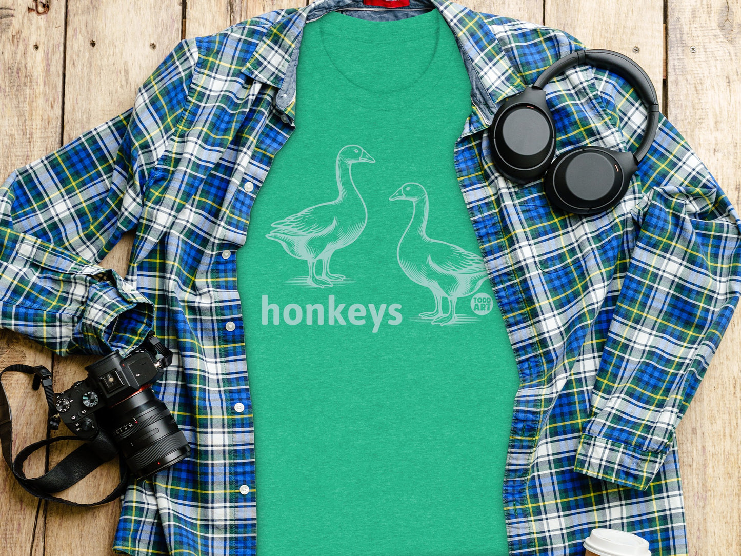 Goose Graphic Green Shirt for Casual Wear product