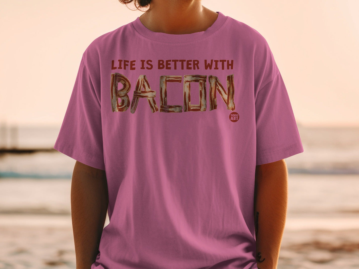 Life is Better with Bacon Graphic Tee Shirt
