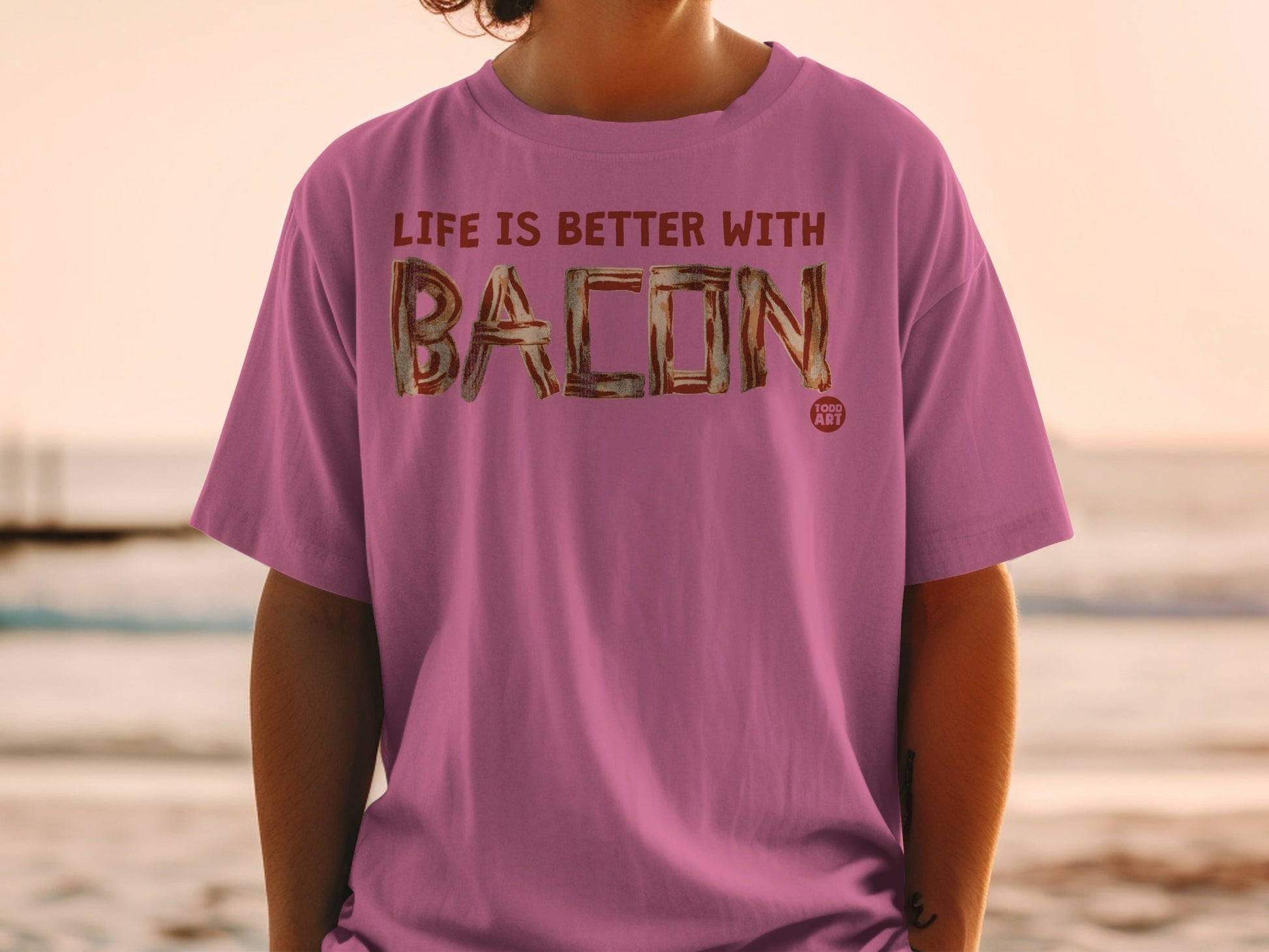 Life is Better with Bacon Graphic Tee Shirt