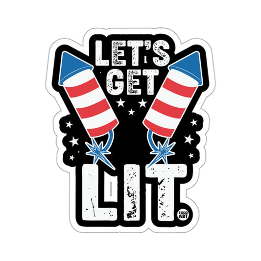 Let's Get Lit Fireworks Celebration Sticker