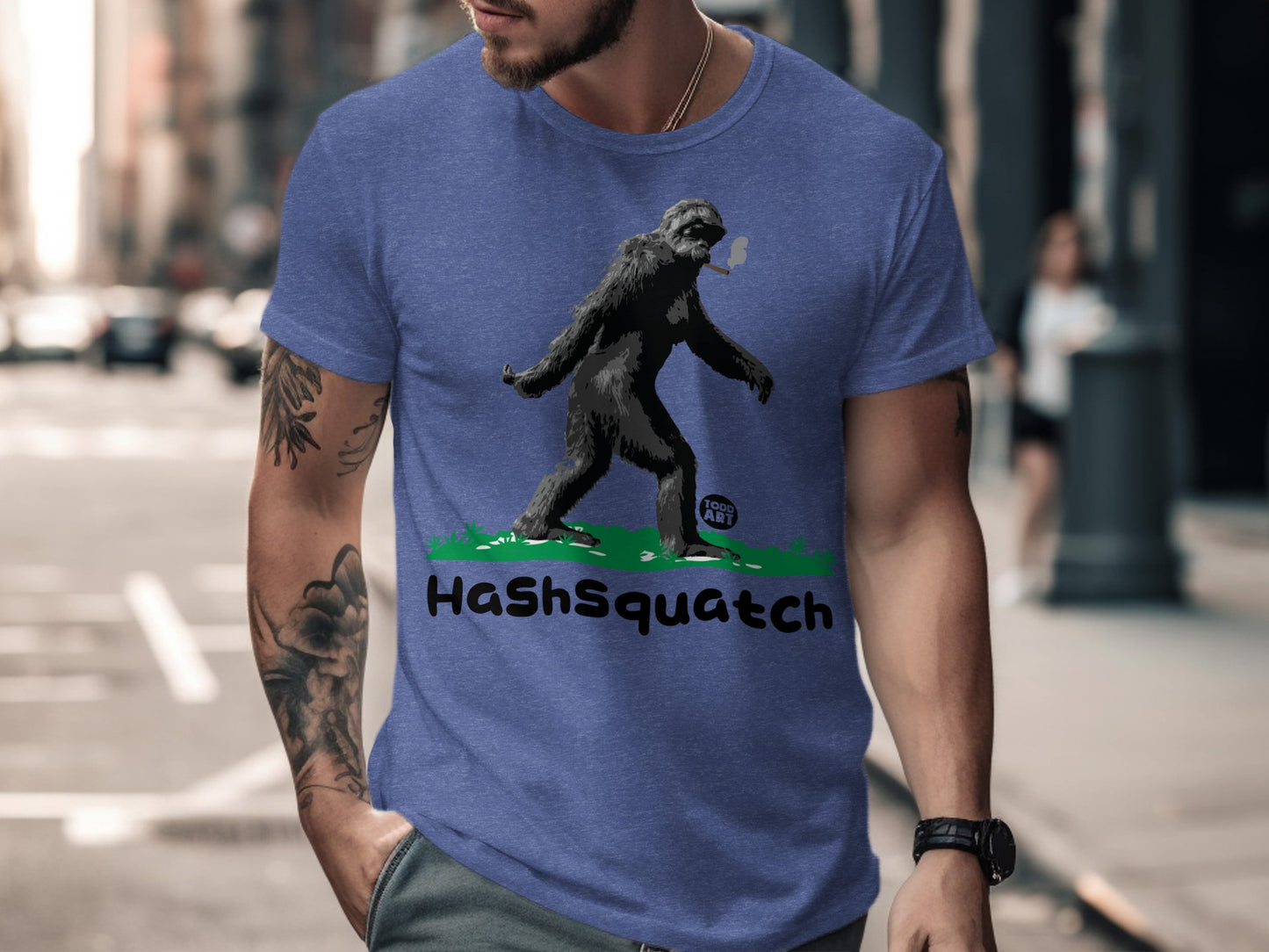Hashsquatch Todd Art Graphic T-Shirt for Men
