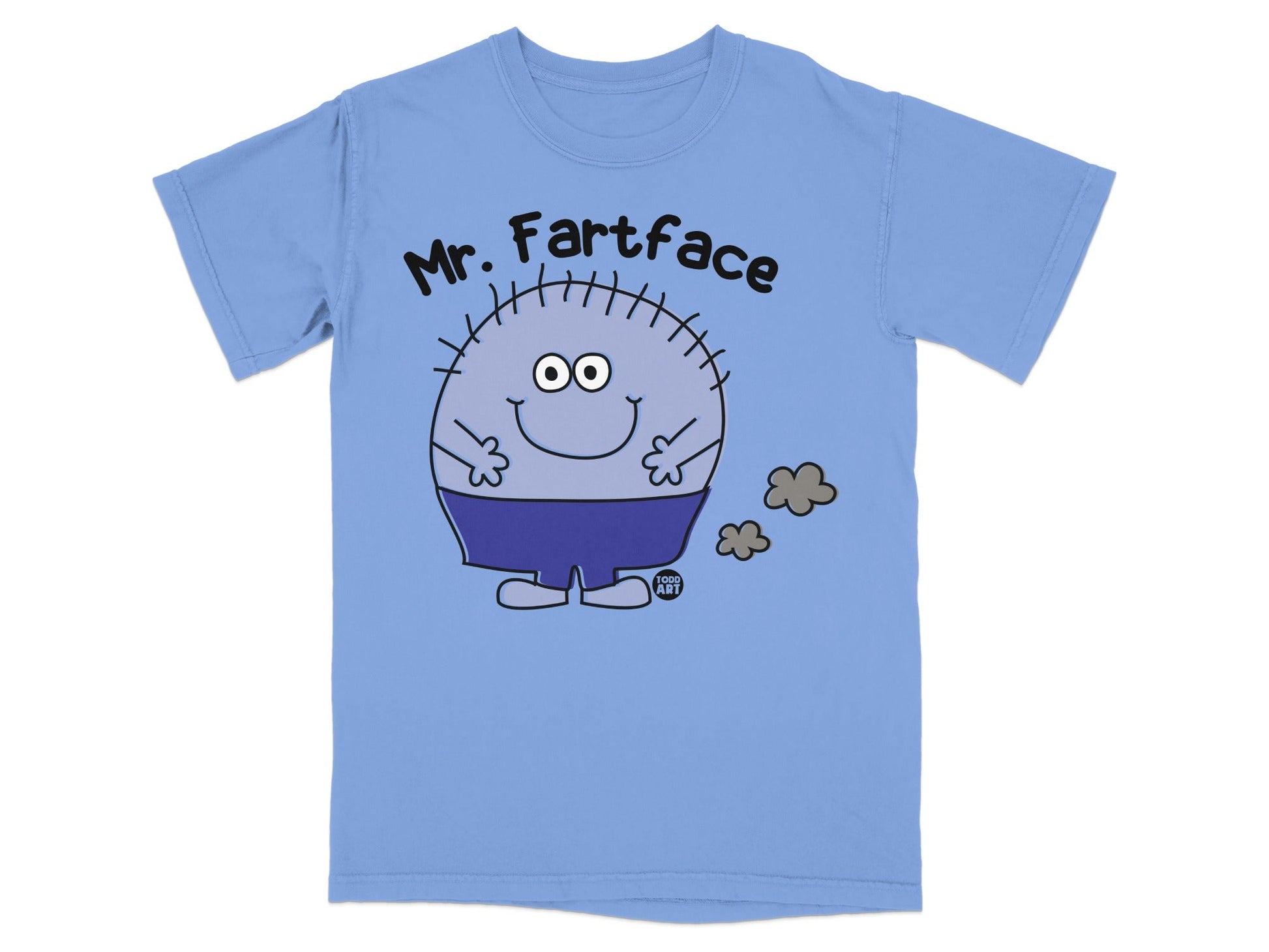 Mr. Fartface Funny Cartoon Character T-Shirt