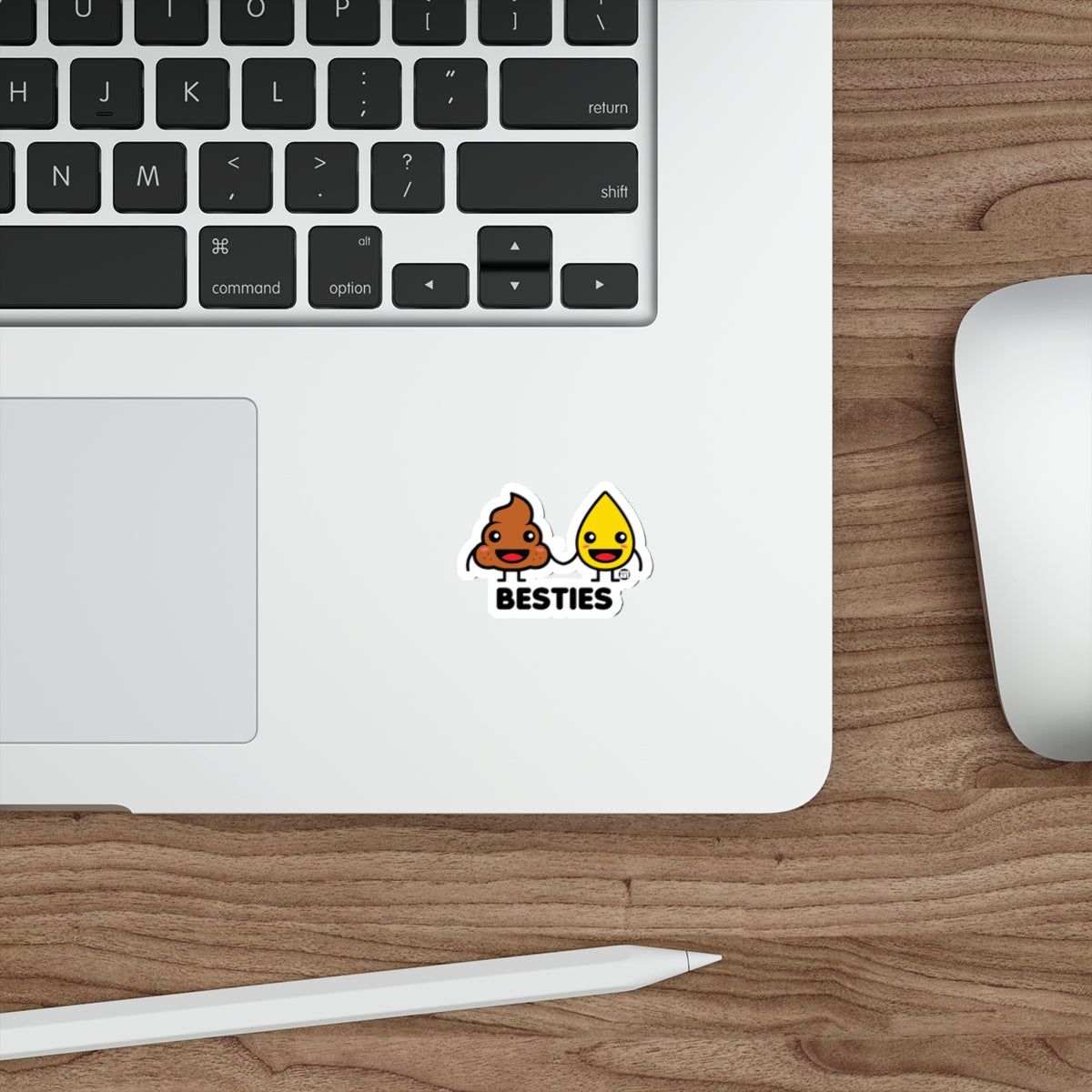 Poop and Pee Besties Friends Cartoon Style sticker