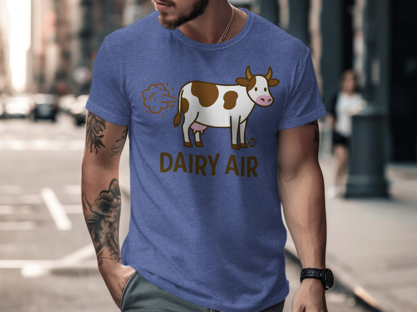 Funny Cow Dairy Air Graphic Men's Tee Shirt