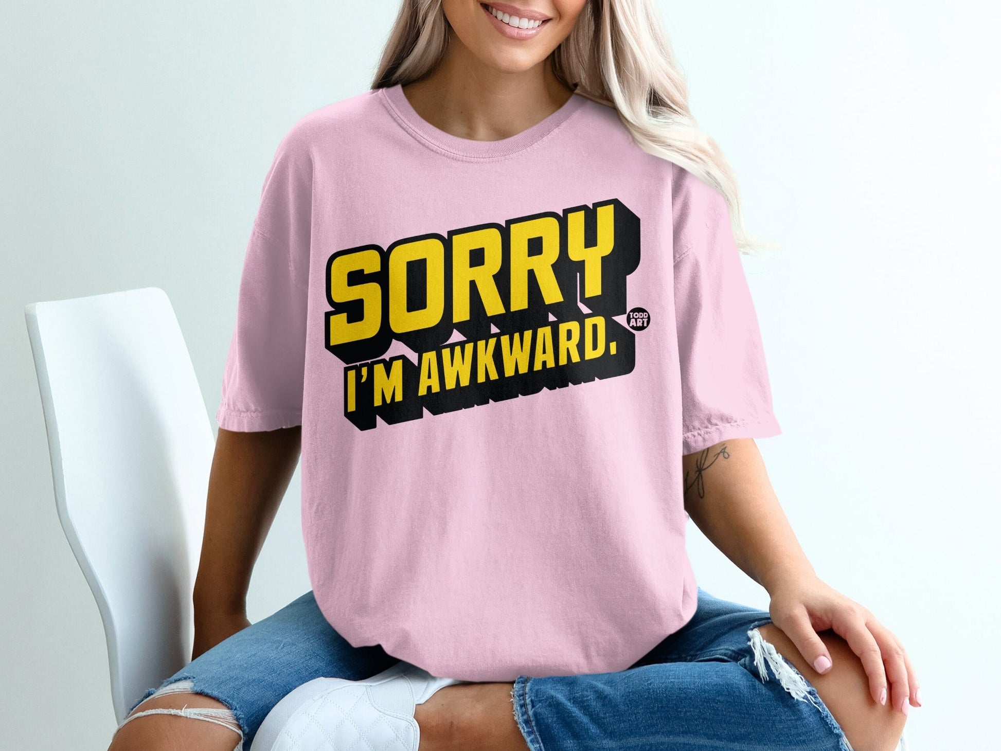 Sorry I'm Awkward Statement Shirt Perfect for Casual Wear