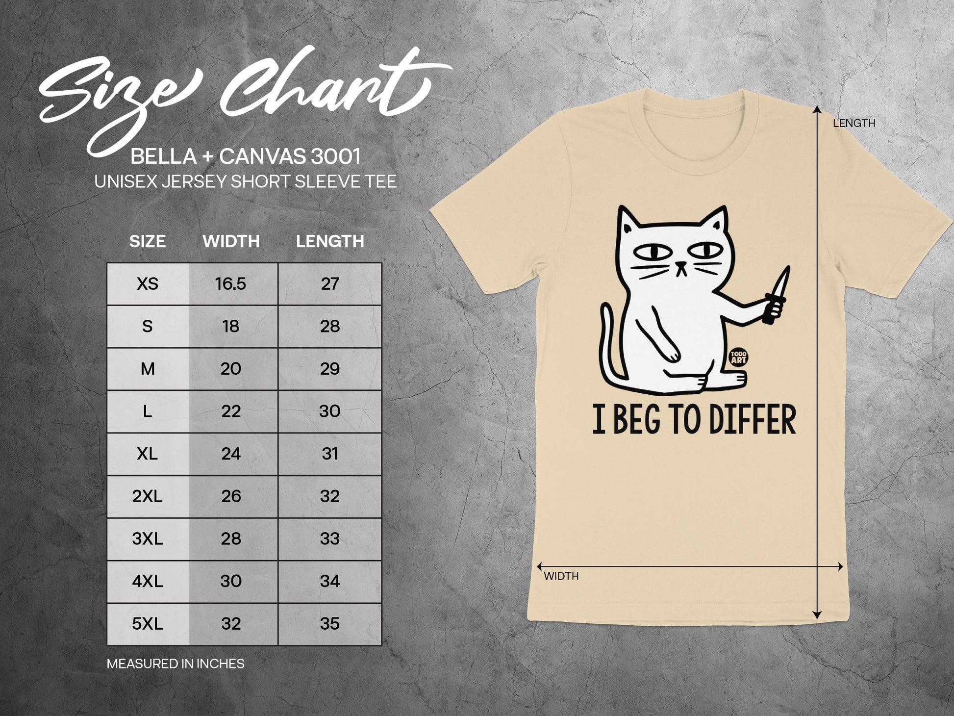 I Beg to Differ Cat Graphic Unisex Jersey Tee Shirt