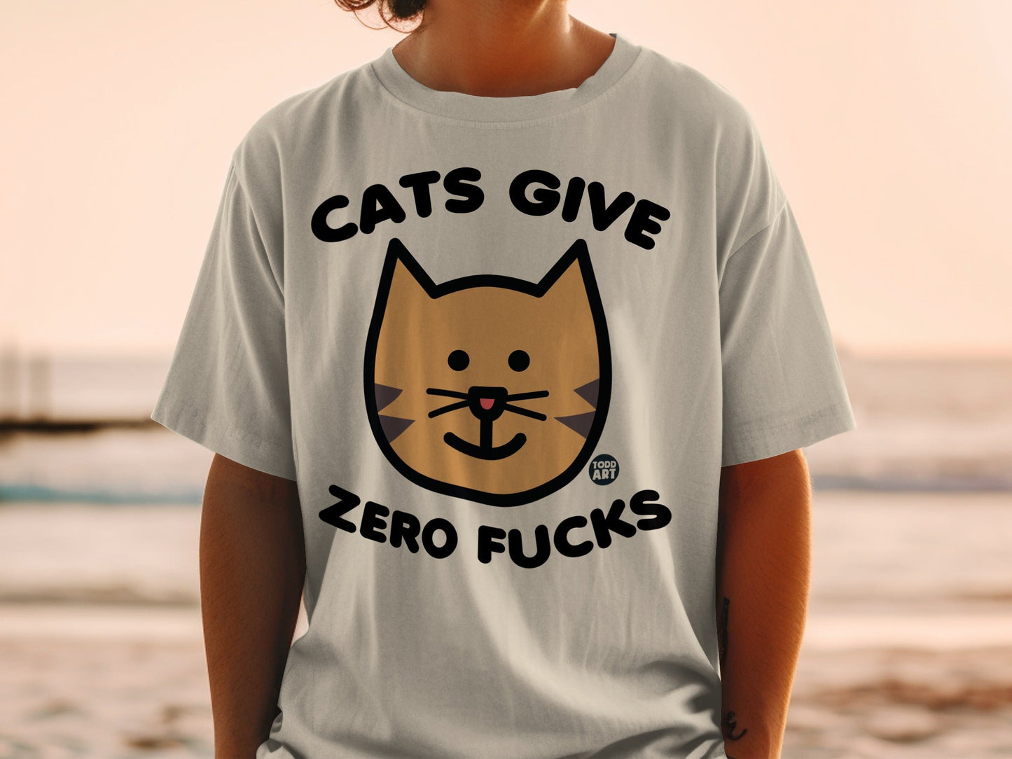 Cats Give Zero Fucks Humorous Graphic Shirt