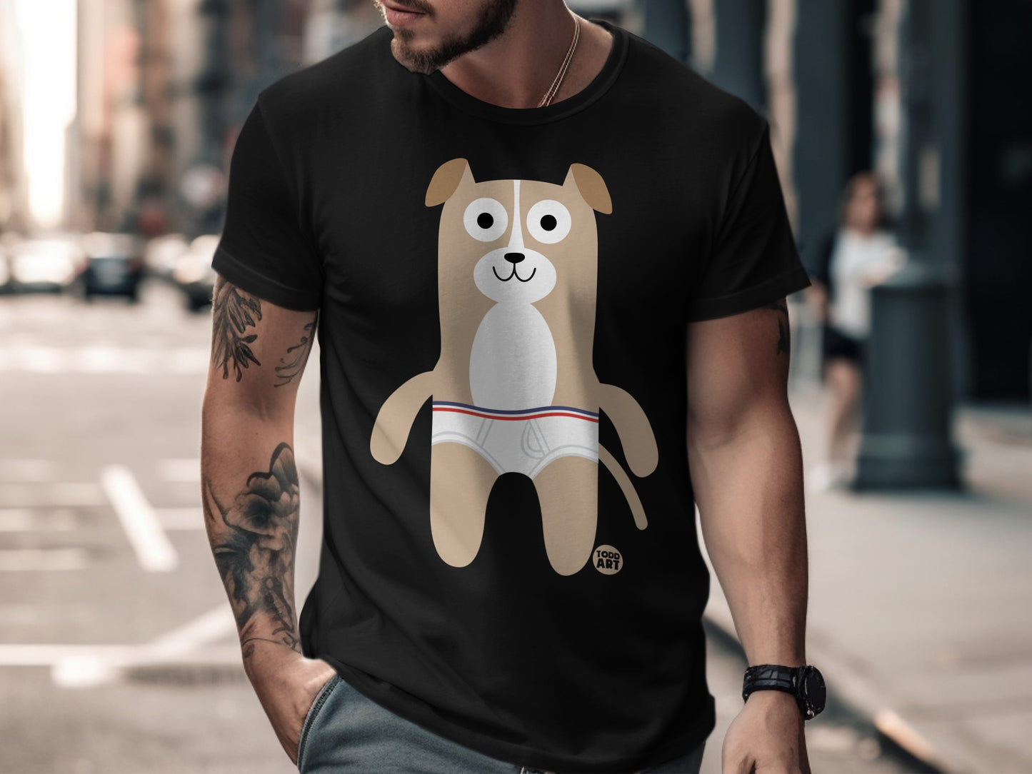 Cute Cartoon Dog Graphic Tee for Pet Lovers