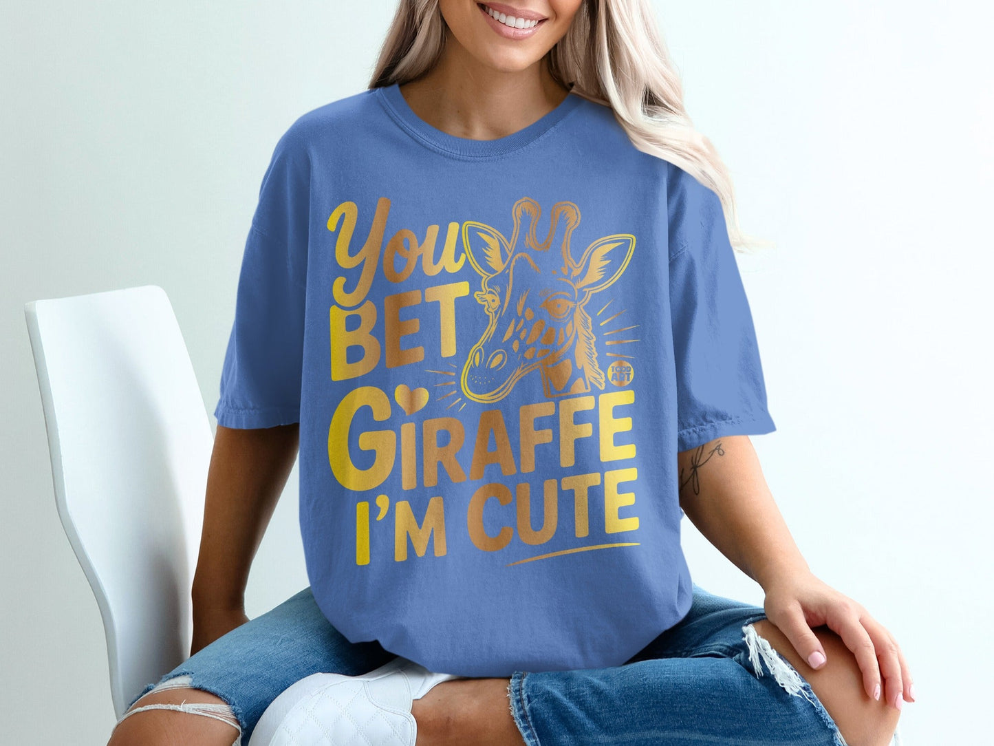 You Bet Giraffe I'm Cute Graphic Tee Shirt