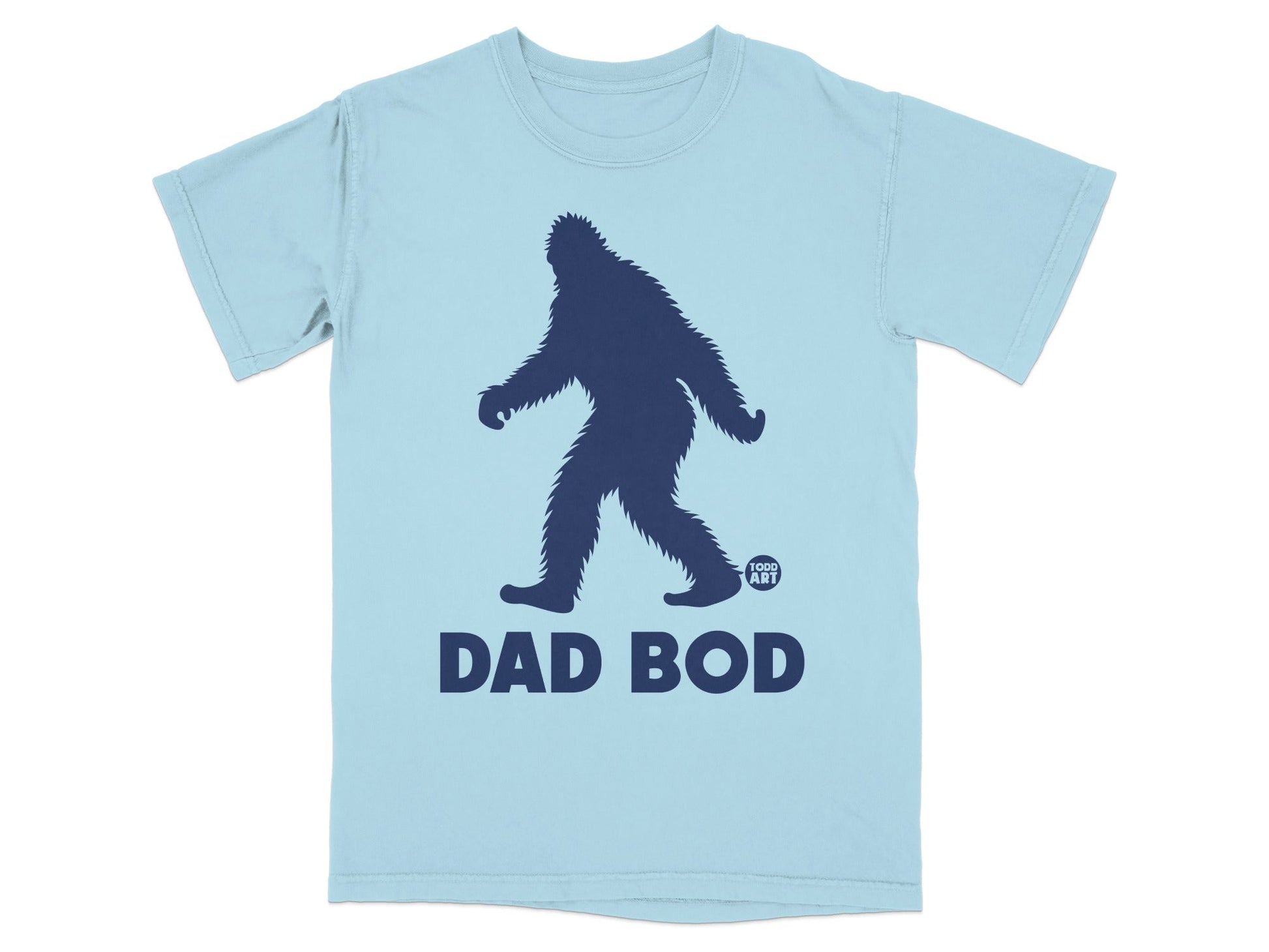 Funny Dad Bod Bigfoot Graphic Tee Shirt Design
