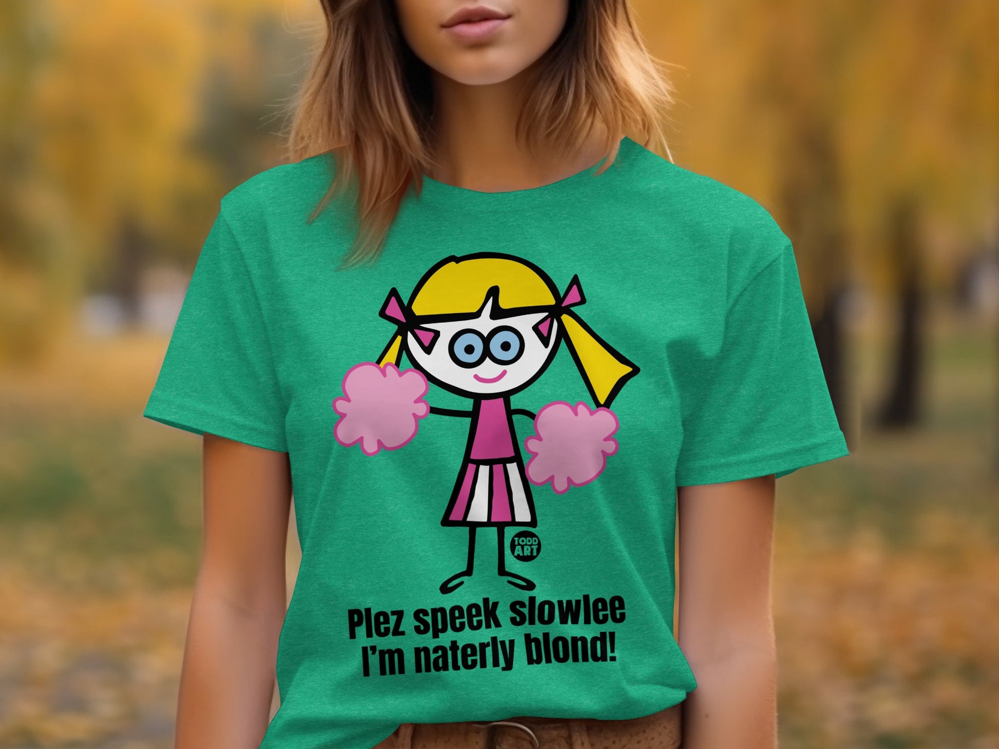 Plez Speek Slowlee I'm Naterly Blond Graphic Tee