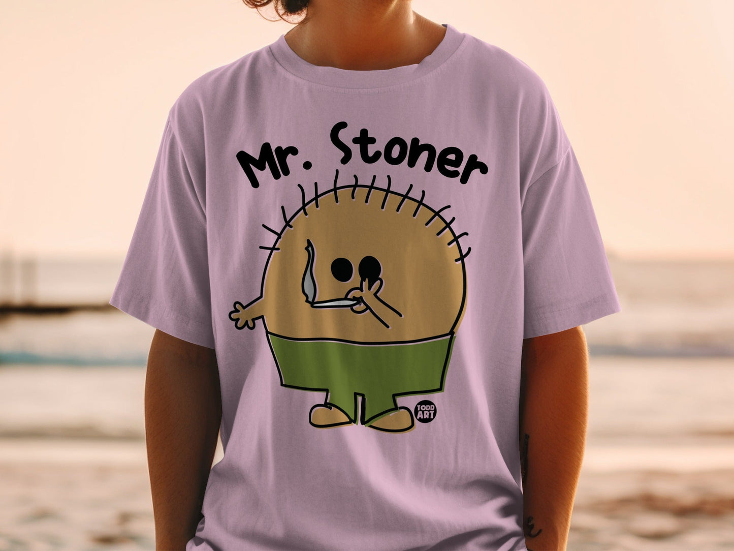Mr. Stoner Funny Cartoon Todd Art Graphic Tee