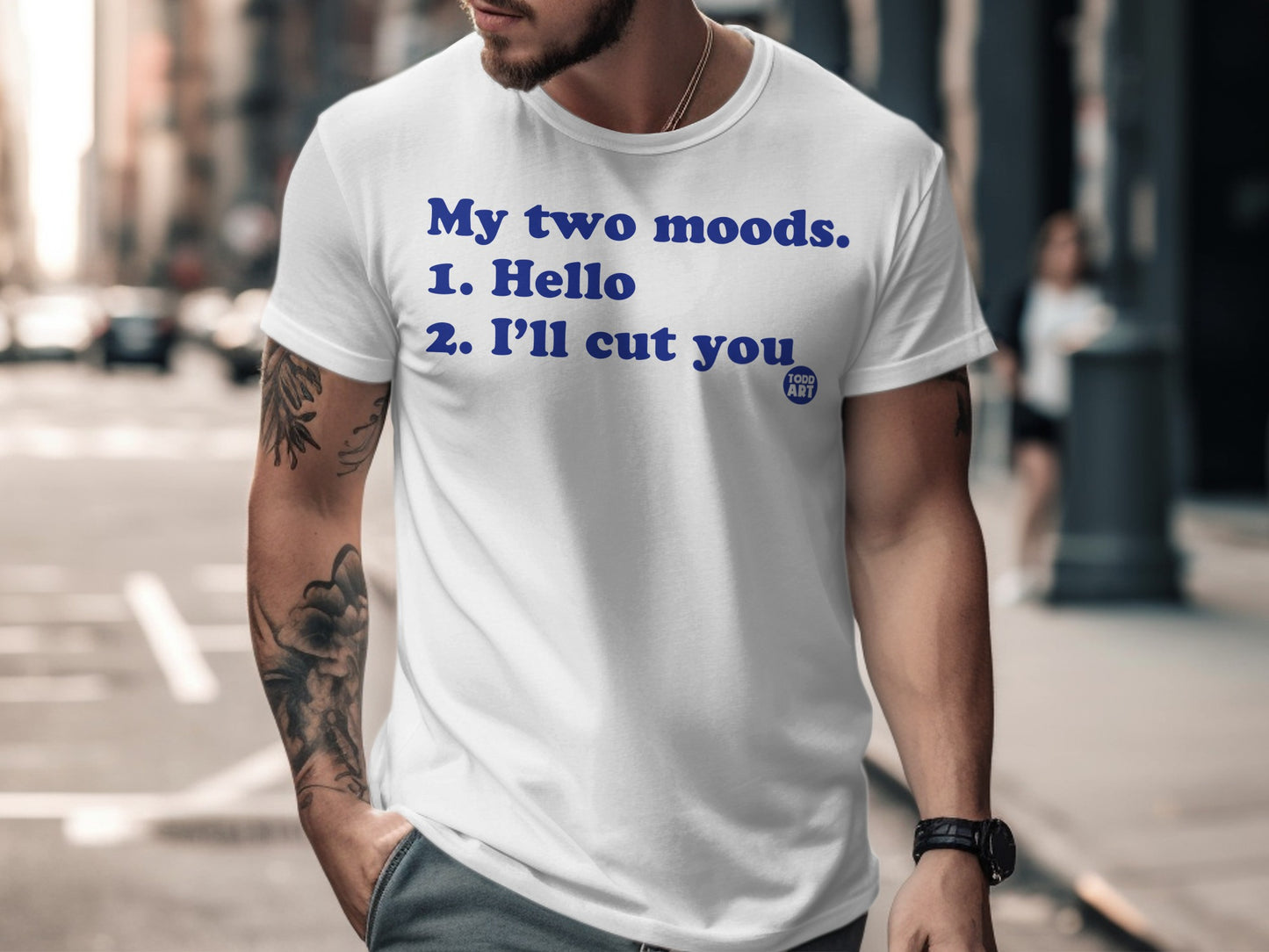 Funny My Two Moods Hello I'll Cut You Graphic Shirt