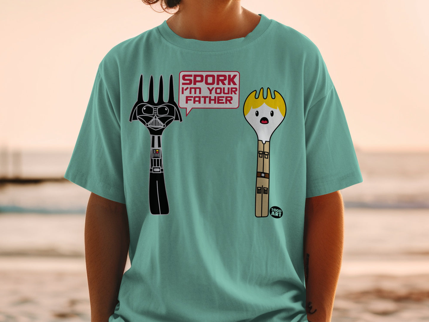 Spork I'm Your Father Darth Vader Luke Fork Graphic Teal product type