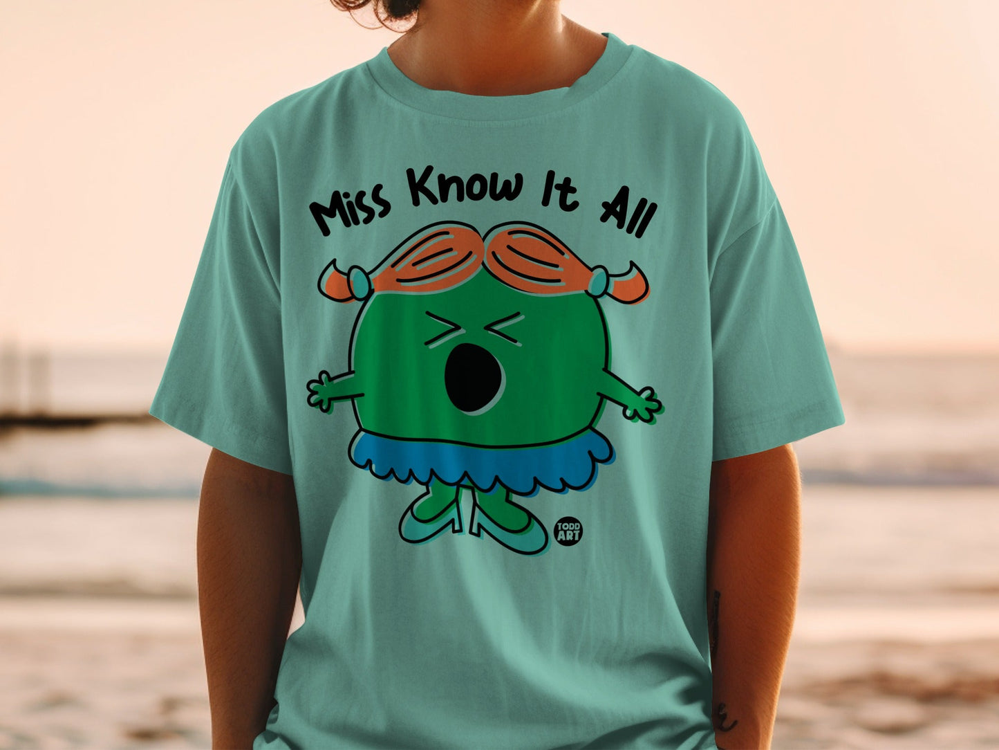 Miss Know It All Todd Art Character T-Shirt