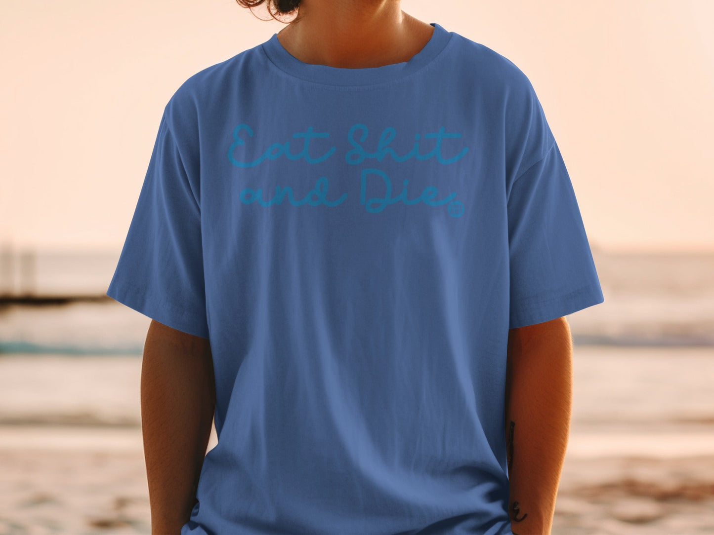 Eat Shit and Die Statement Graphic T-Shirt