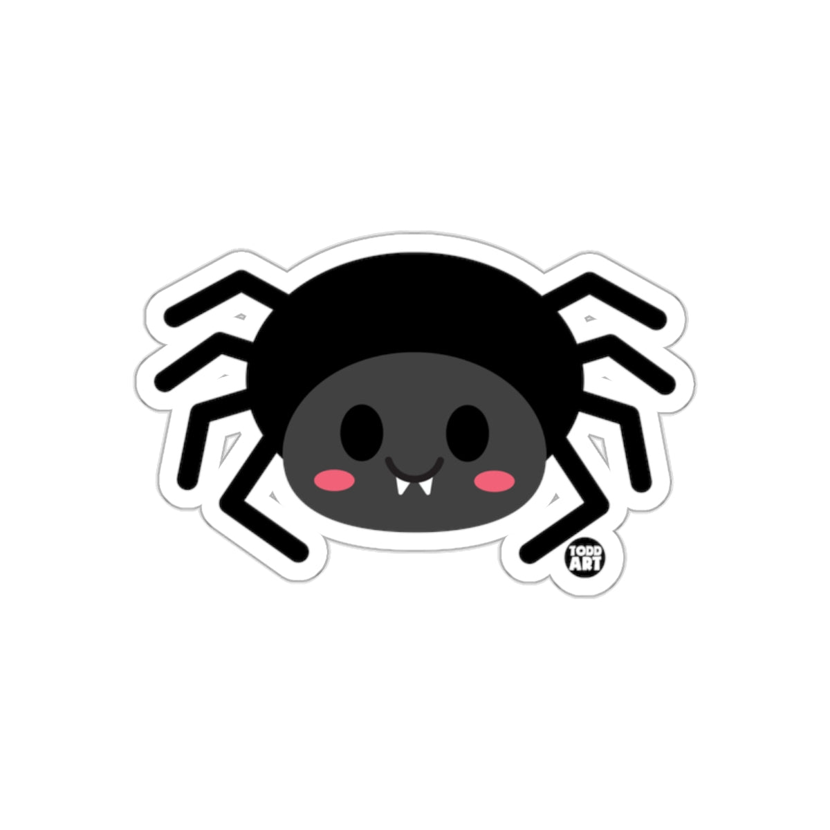 Cute Smiling Spider Illustration Art Print Sticker