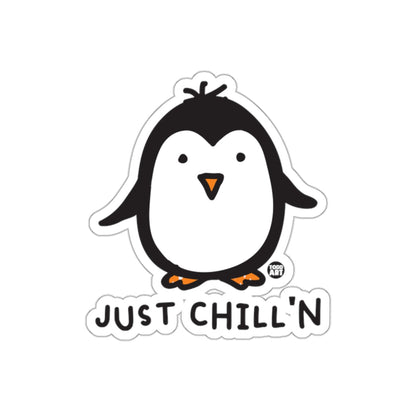 Cute Penguin Just Chill'n Design From Todd Art sticker