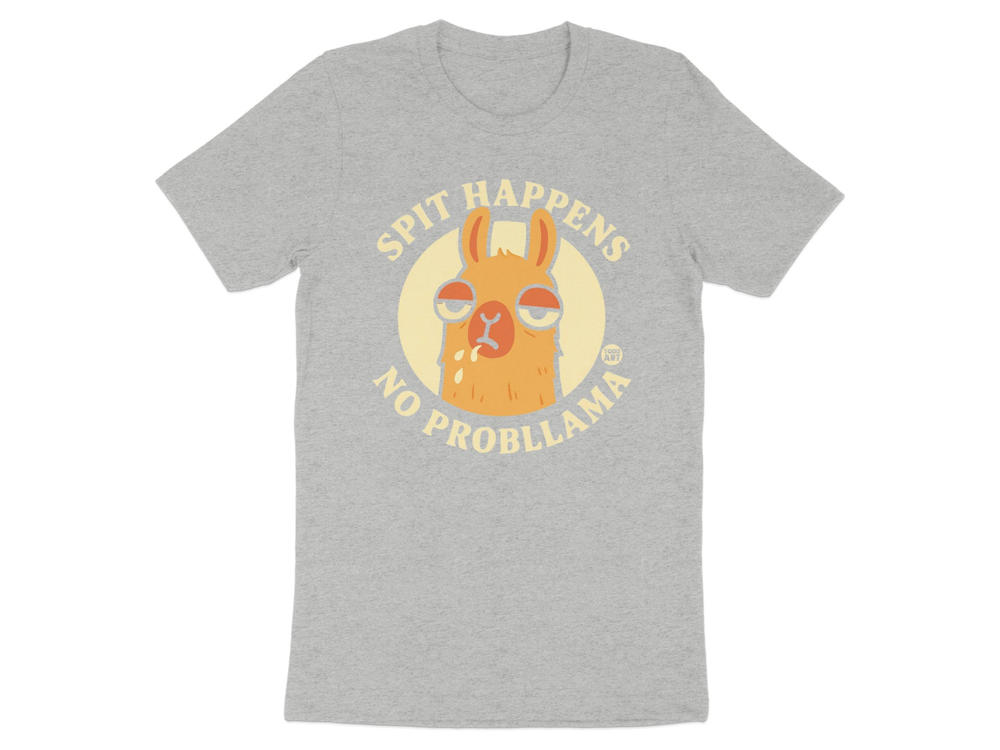 Spit Happens No Probllama Funny Llama Graphic Tee product