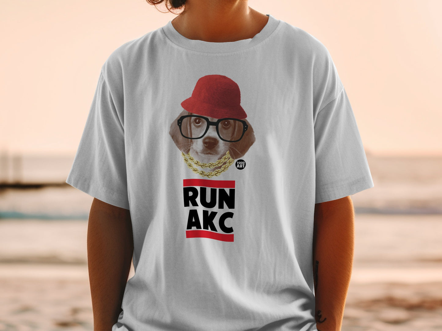 Trendy Hip Hop Dog Graphic T-Shirt for Casual Wear