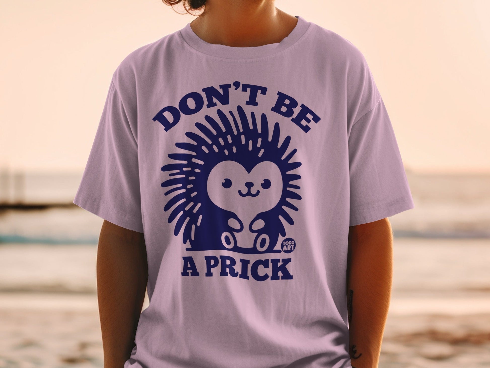 Don't Be A Prick Cute Hedgehog Graphic T-shirt