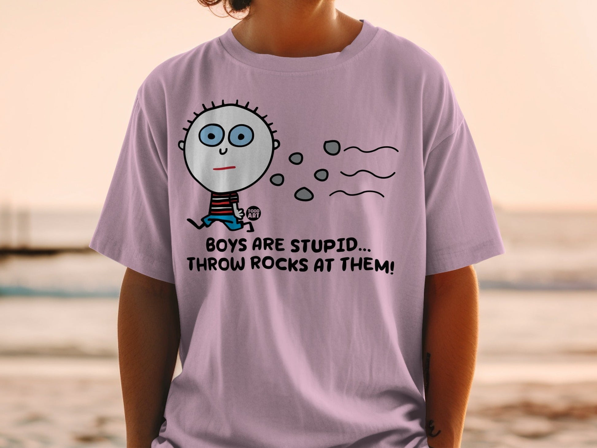 Boys Are Stupid Throw Rocks At Them T-Shirt