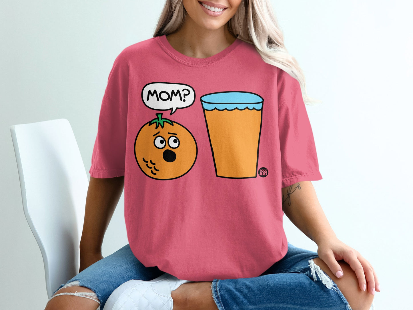 Orange Juice Mom Scared Fruit Todd Art Funny product type