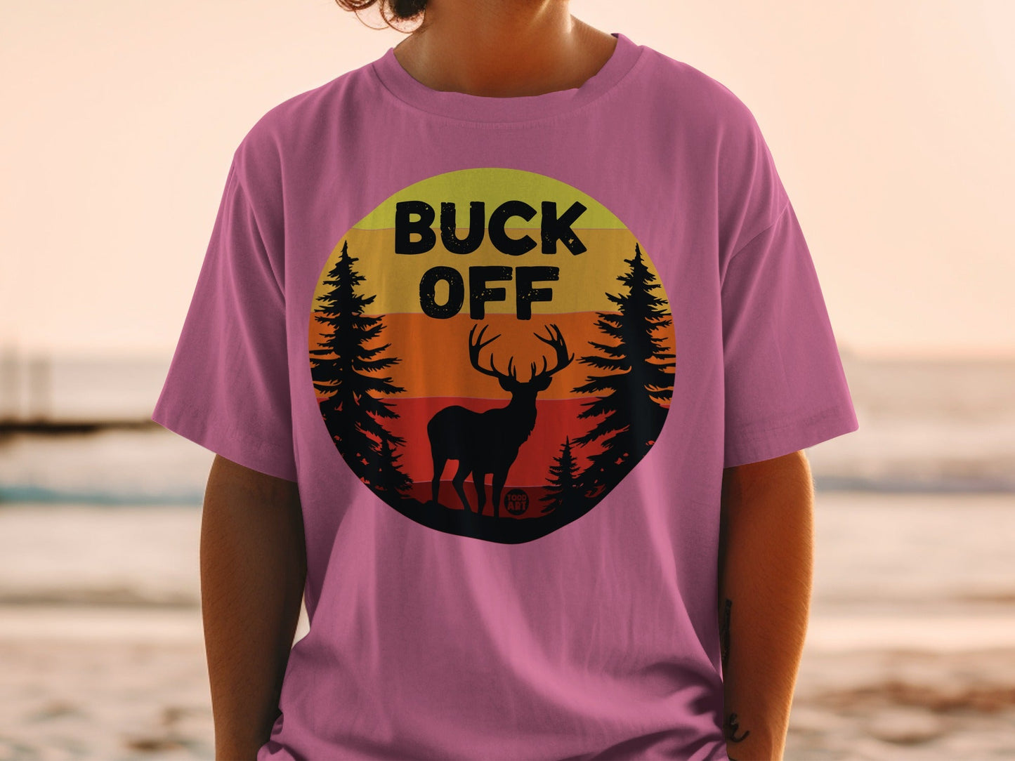 Buck Off Deer Silhouette Nature Scene Shirt