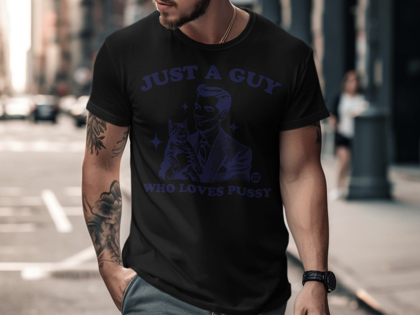Just A Guy Who Loves Pussy Statement T-Shirt