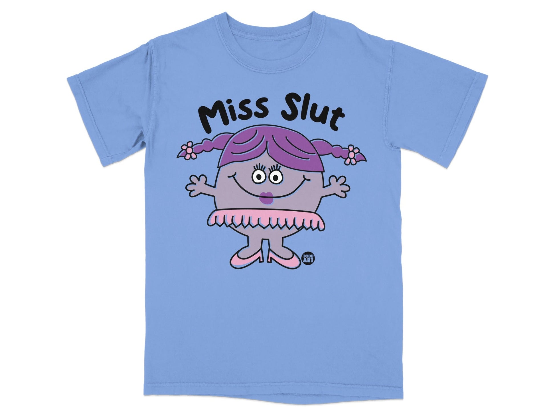 Funny Cartoon Miss Slut Character T-Shirt for Fun Lovers