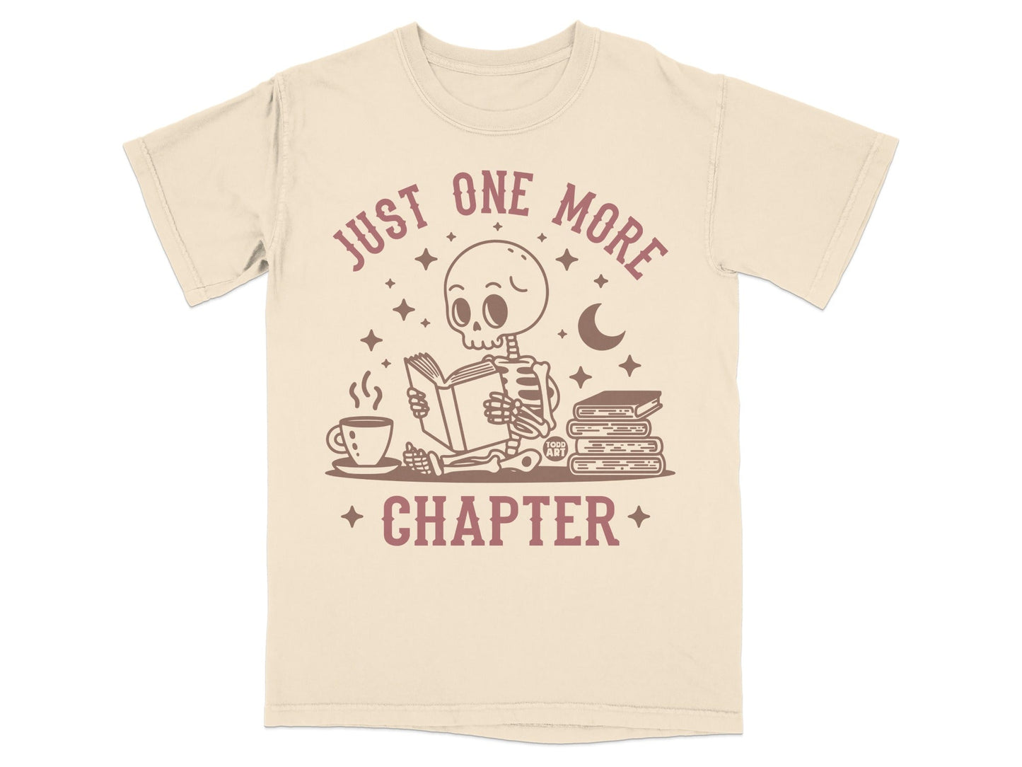 Just One More Chapter Skeleton Reading T-Shirt