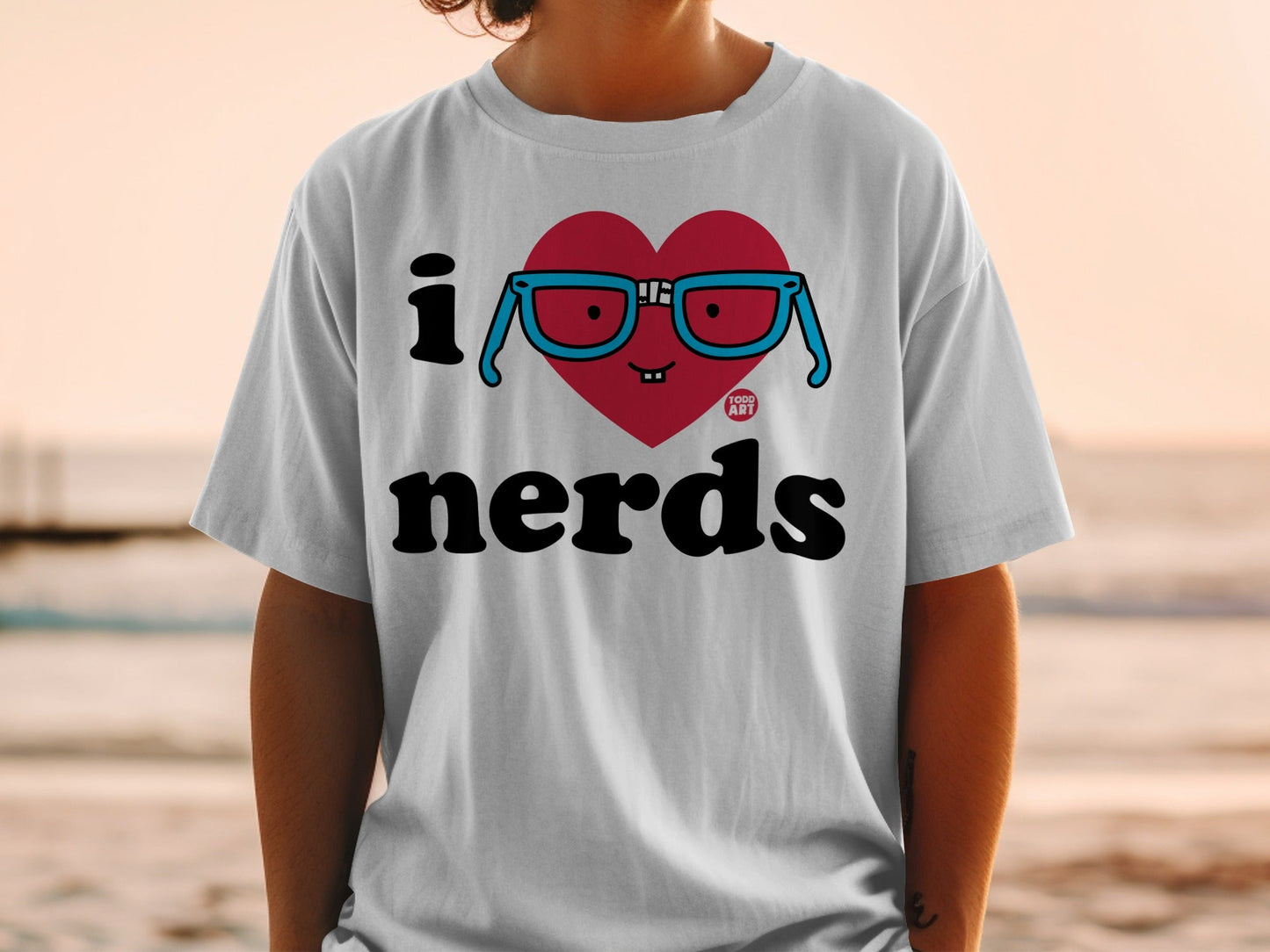 I Heart Nerds Graphic Tee Fun Geeky Shirt