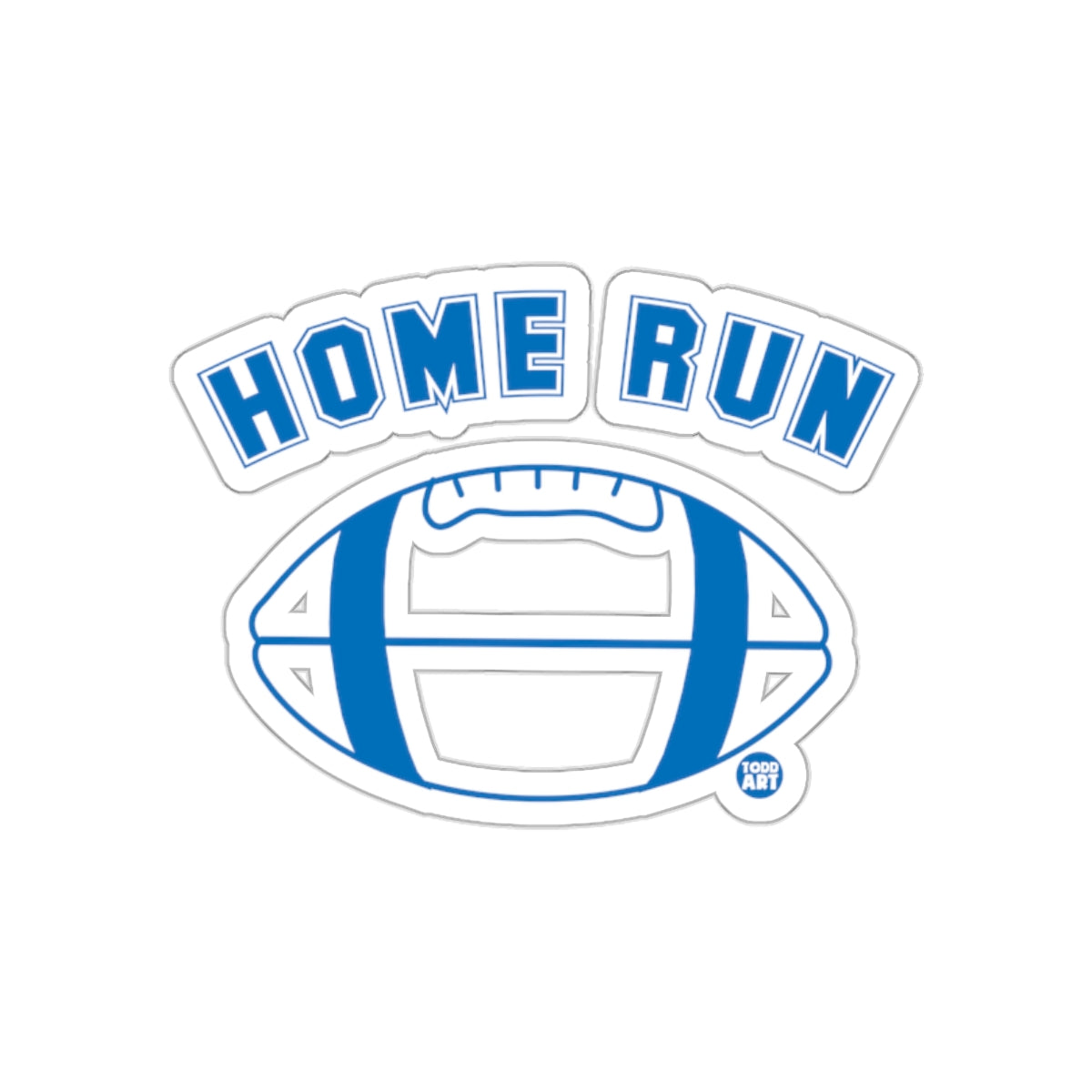 Home Run Blue Football Graphic Todd Art Original sticker