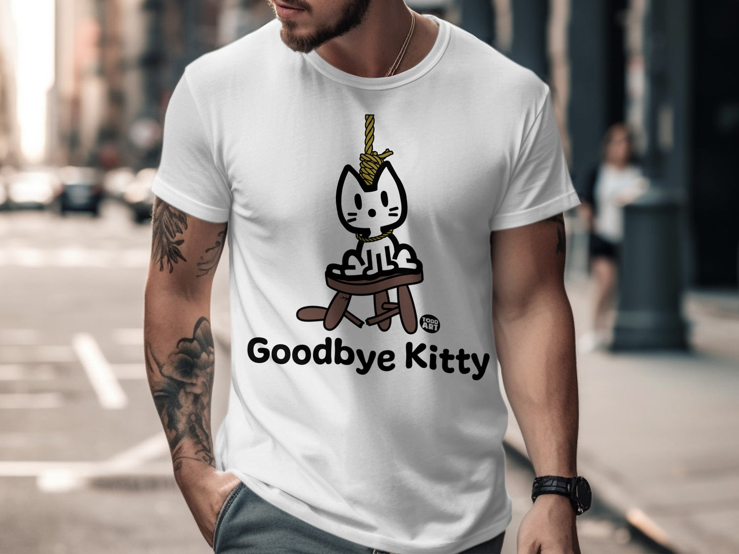 Goodbye Kitty Graphic Casual T-Shirt