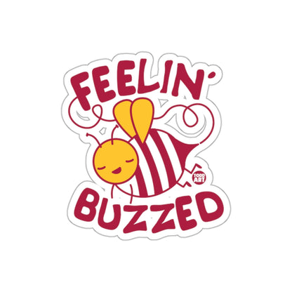 Feelin' Buzzed with Cute Cartoon Bee Design Sticker