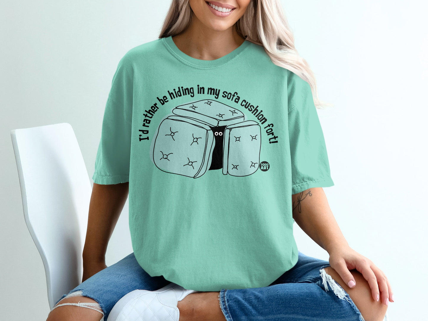 I'd rather be hiding in my sofa cushion fort! product type