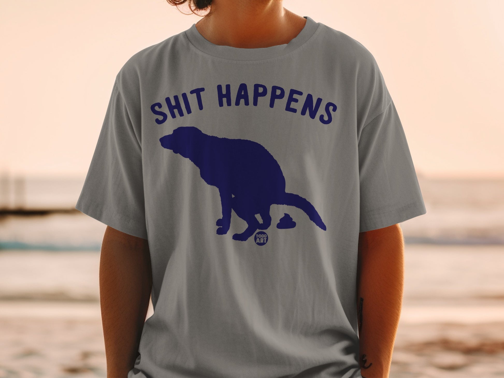 Shit Happens Funny Graphic T-Shirt for Casual Wear