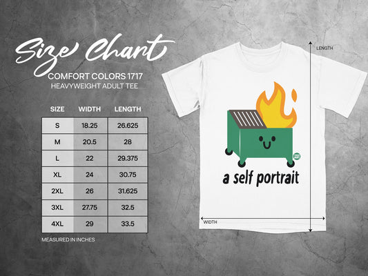 A self portrait Dumpster Fire Humorous product type
