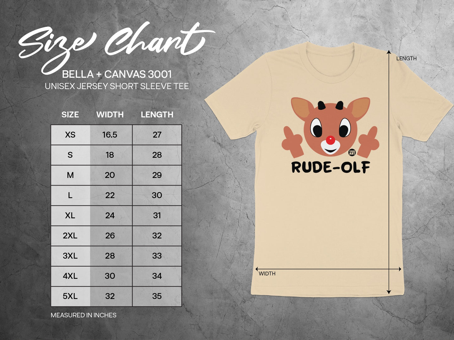 Rude-olf Funny Reindeer Unisex Short Sleeve Tee product