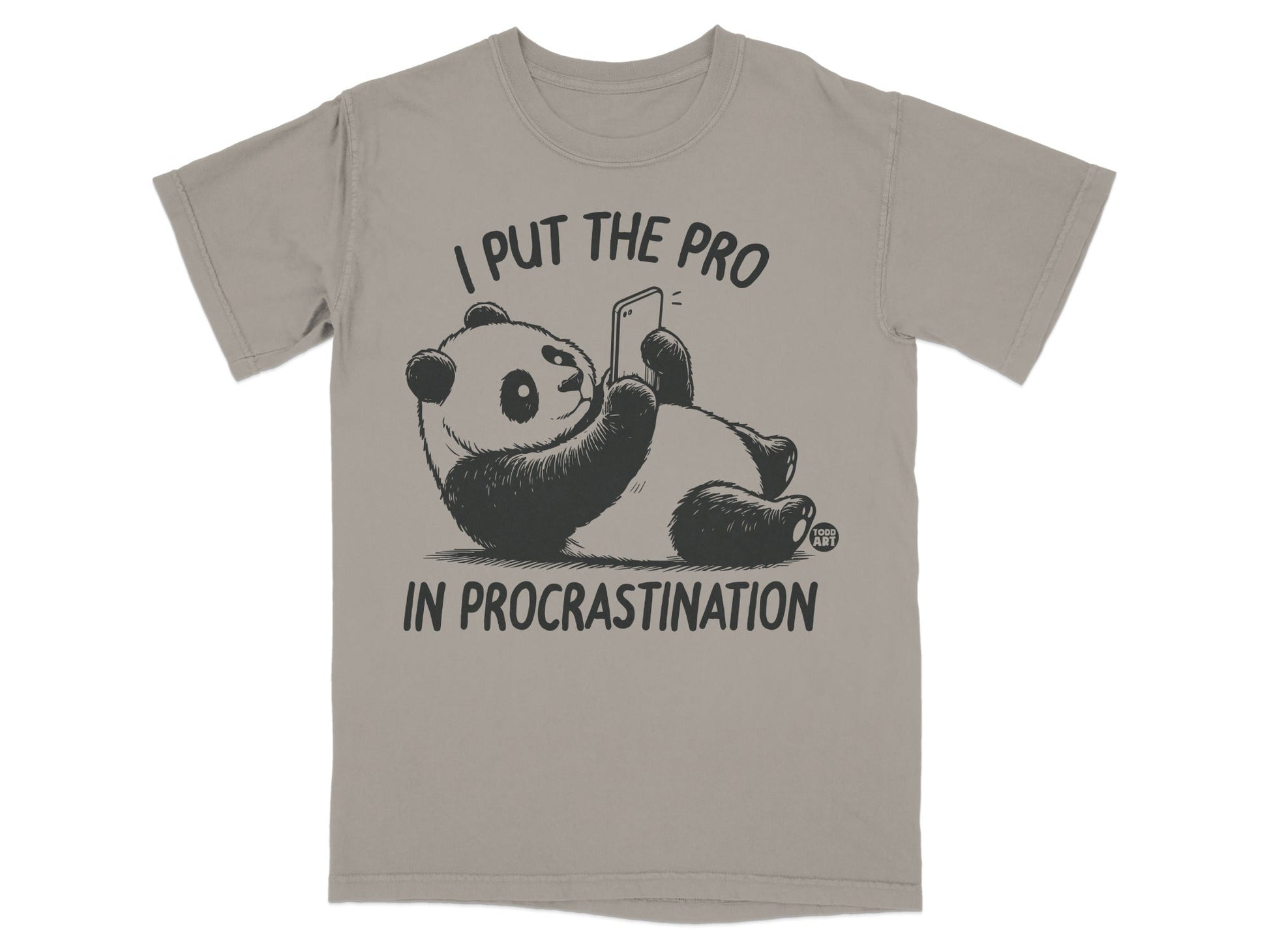 I Put The Pro In Procrastination Panda T-Shirt