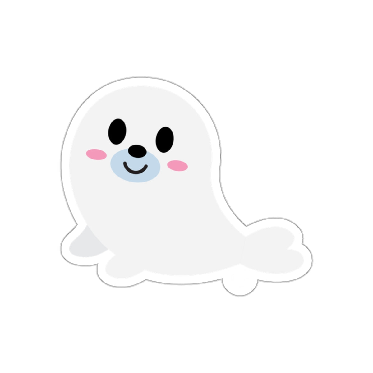 Adorable Smiling Seal Sticker for Kids and Crafts