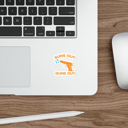 Suns Out Guns Out Water Pistol Graphic Sticker