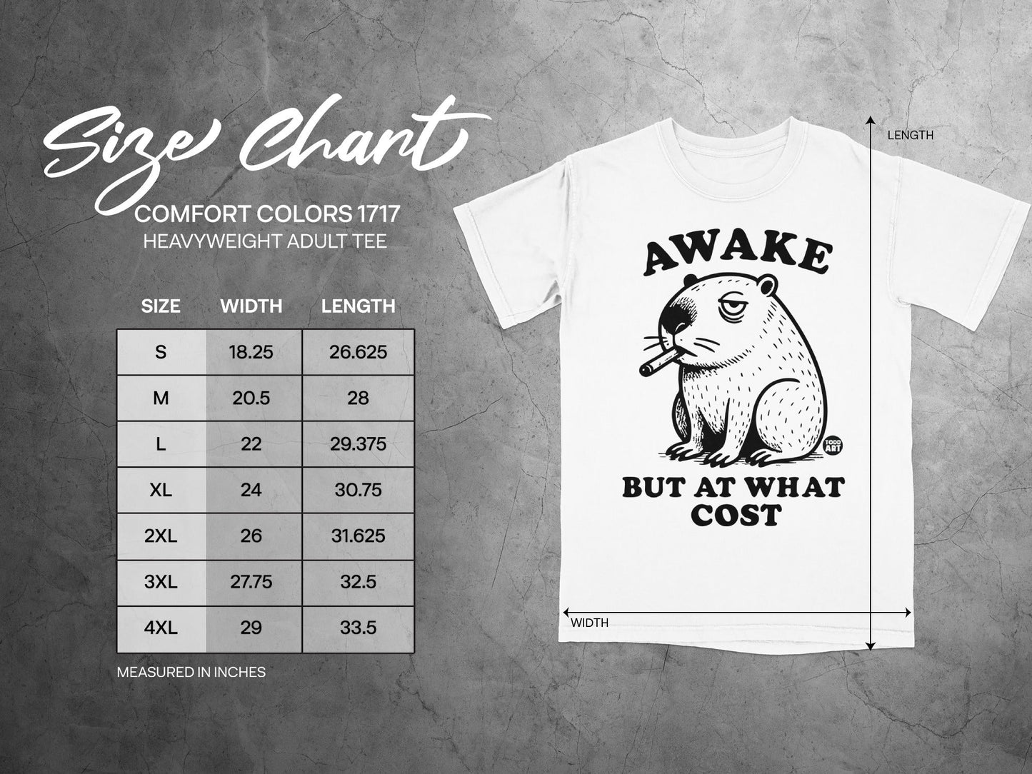 Awake But At What Cost Heavyweight Adult Tee
