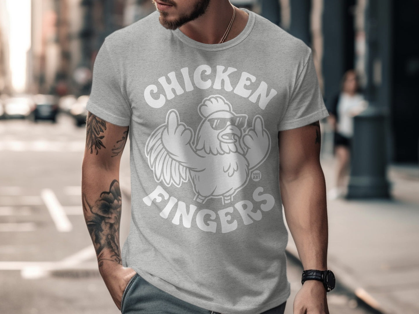 Chicken Fingers Graphic T-Shirt for Casual Wear