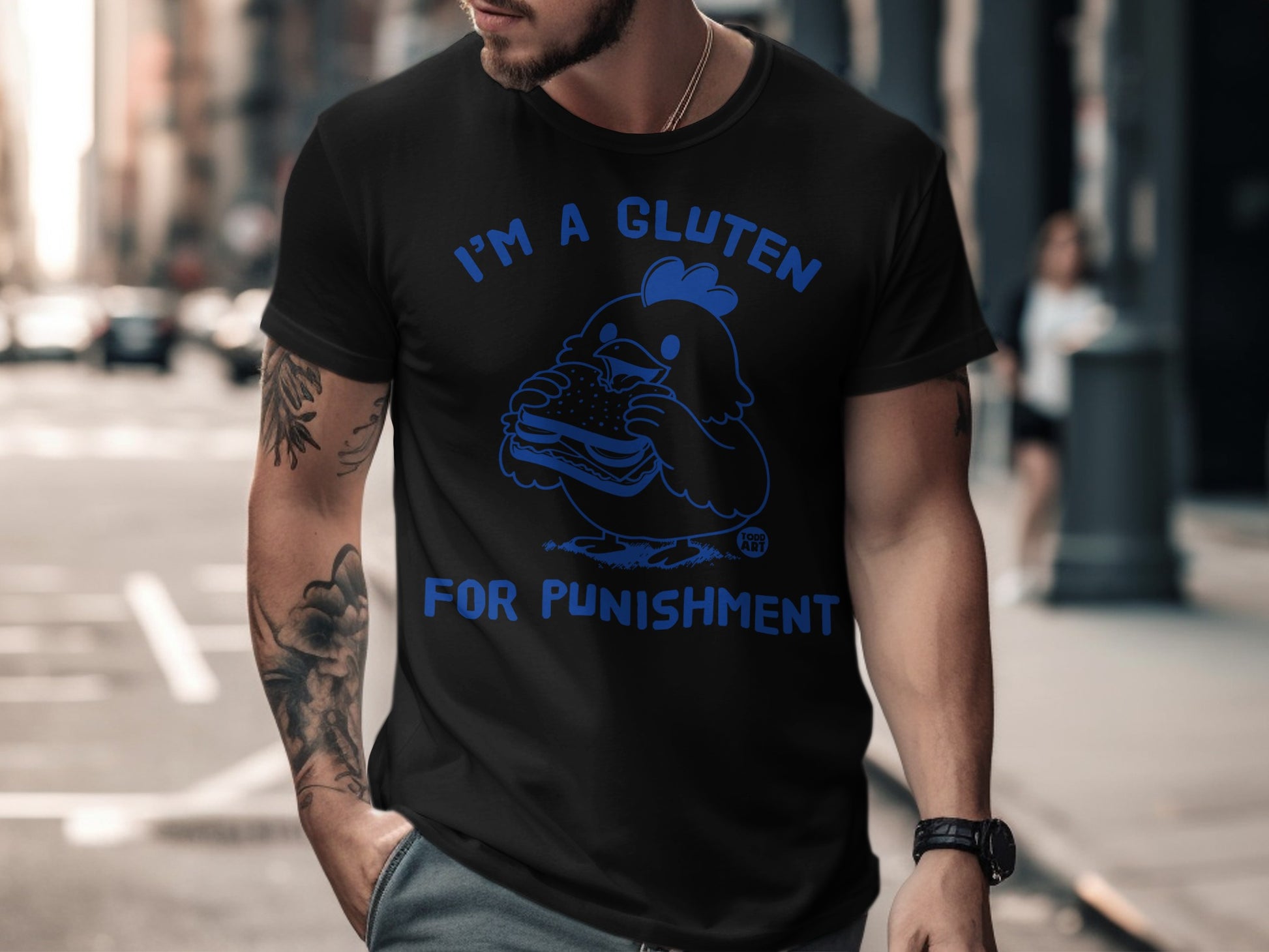 I'm A Gluten For Punishment Funny T-Shirt Design