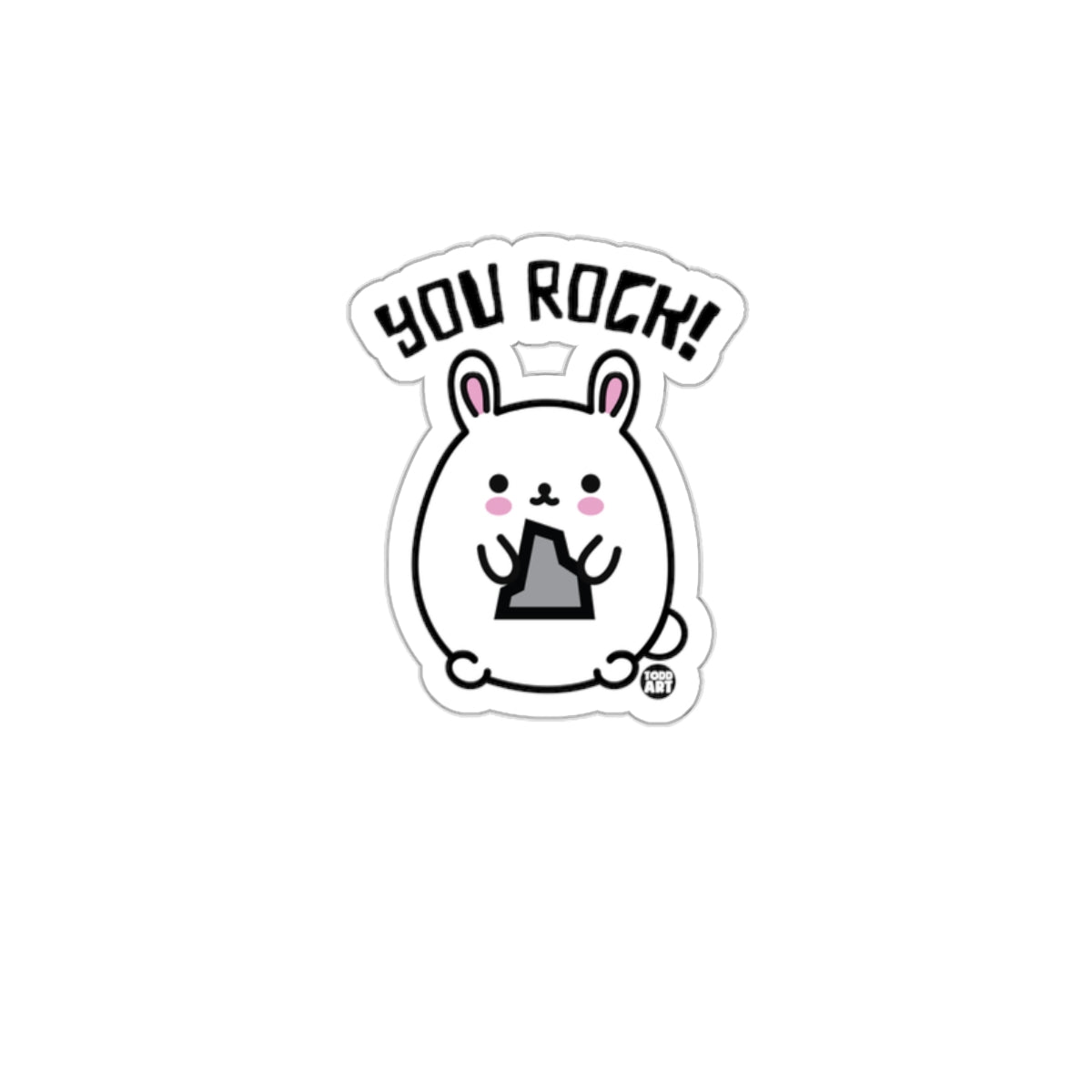 You Rock Cute Bunny Sticker for Your Collection